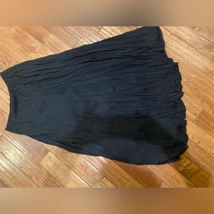 Black maxi broomstick skirt; size Small